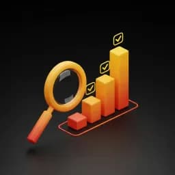 Icône Audit SEO - Loupe analysant graphique