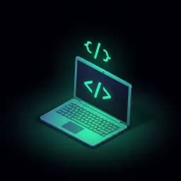 Icône Création Site Web - Laptop avec code