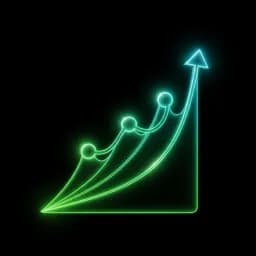 Icône résultats mesurables - Graphique en croissance